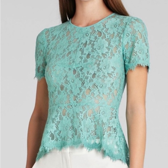 COPY - (2) BCBGMaxAZRIA “Evia” lace, peplum, unlined, short sleeves (1.) Med (2… - Picture 14 of 16